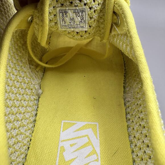 Vans Authentic Platform 2.0 'Summer Mesh Sneakers Yellow Mens 8.5/Women’s 10 US - Picture 8 of 9